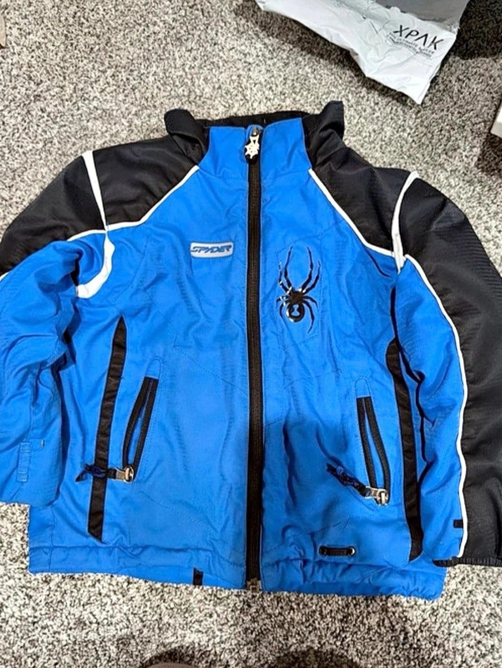 Spyder Boys Size 6 Blue & Black Jacket